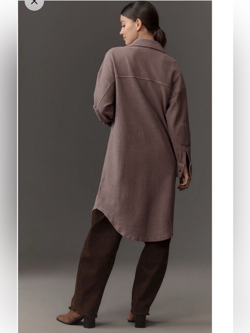 Anthropologie duster shacket in purple - Picture 4 of 14